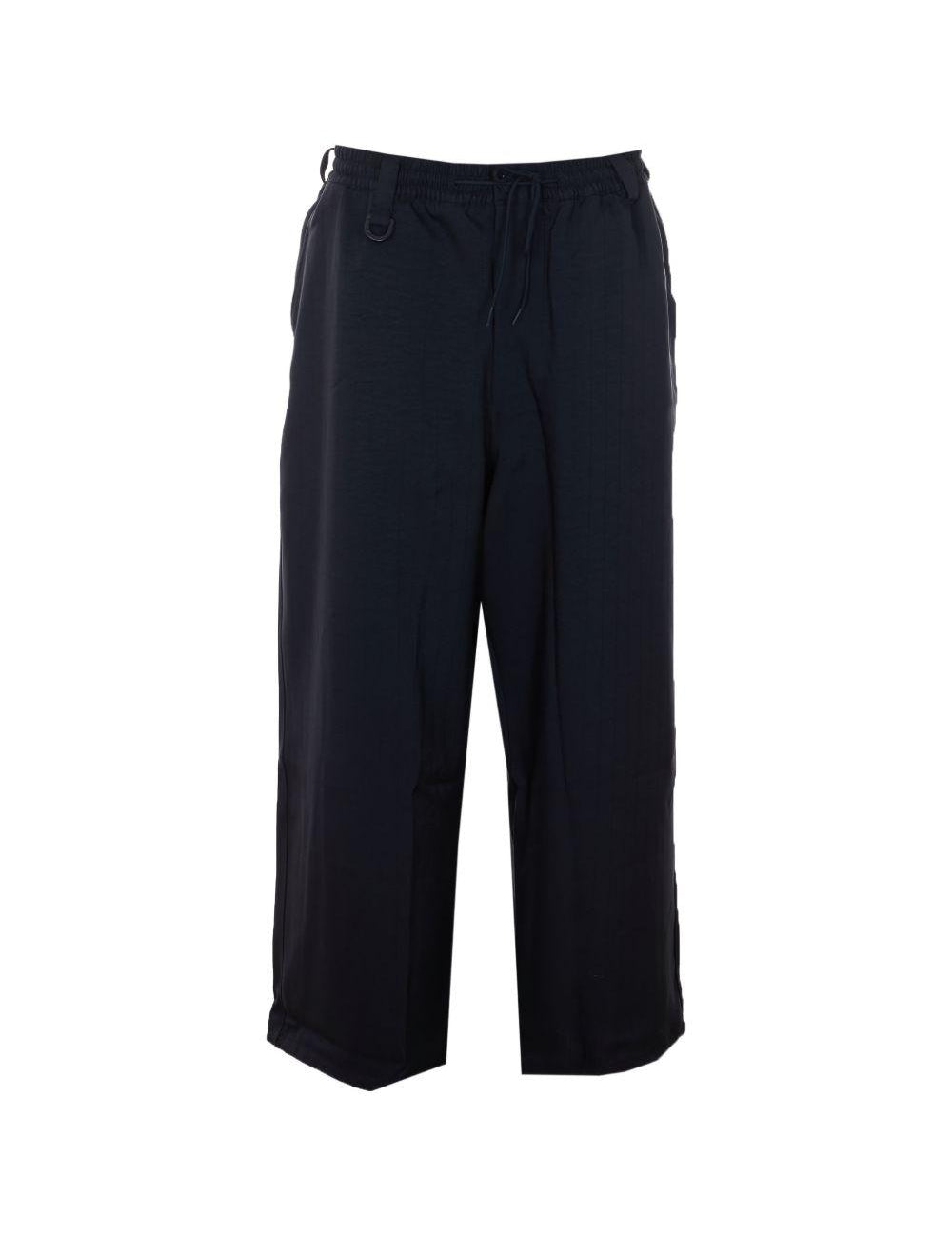 Pantaloni elasticizzati a larga costina in nero Y-3 - uomo 