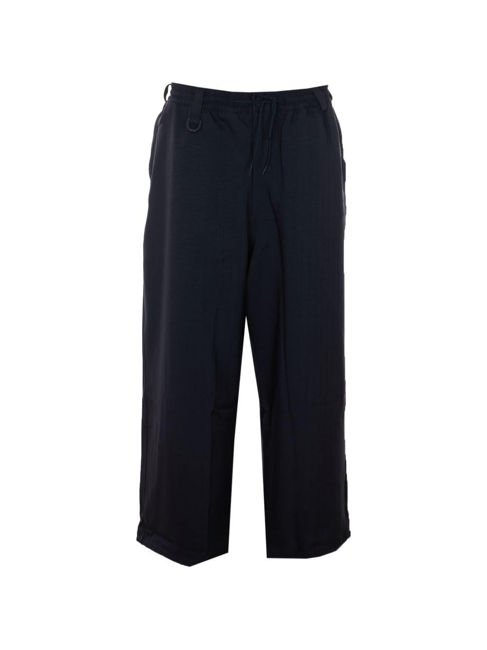 Pantaloni elasticizzati a larga costina in nero Y-3 - uomo 