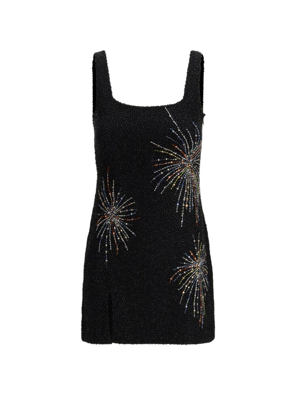 Abito con perline in nero Staud - donna 