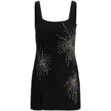 Abito con perline in nero Staud - donna 