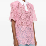 Polo in pizzo in rosa Rowen rose - donna 
