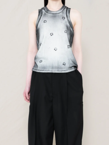 Canotta con stampa piercing in bianco Melitta baumeister - donna 