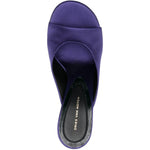 Mules con tacco scolpito in viola Dries van noten - donna 
