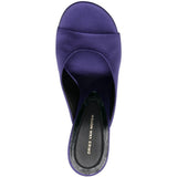 Mules con tacco scolpito in viola Dries van noten - donna 