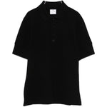 T-shirt polo con logo e toppa in nero Courrèges - donna 