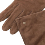 Guanti con dettagli logo in marrone MaxMara - donna 