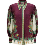 Camicia Ruthie con maniche a palloncino multicolore 