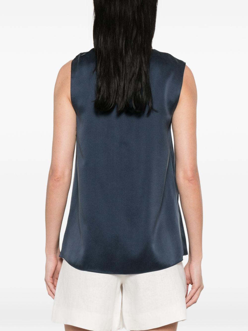 Top dry in blu satinato 's maxmara - donna 