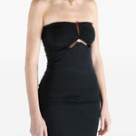 Top a tubino con cut-out in nero Rick owens - donna 
