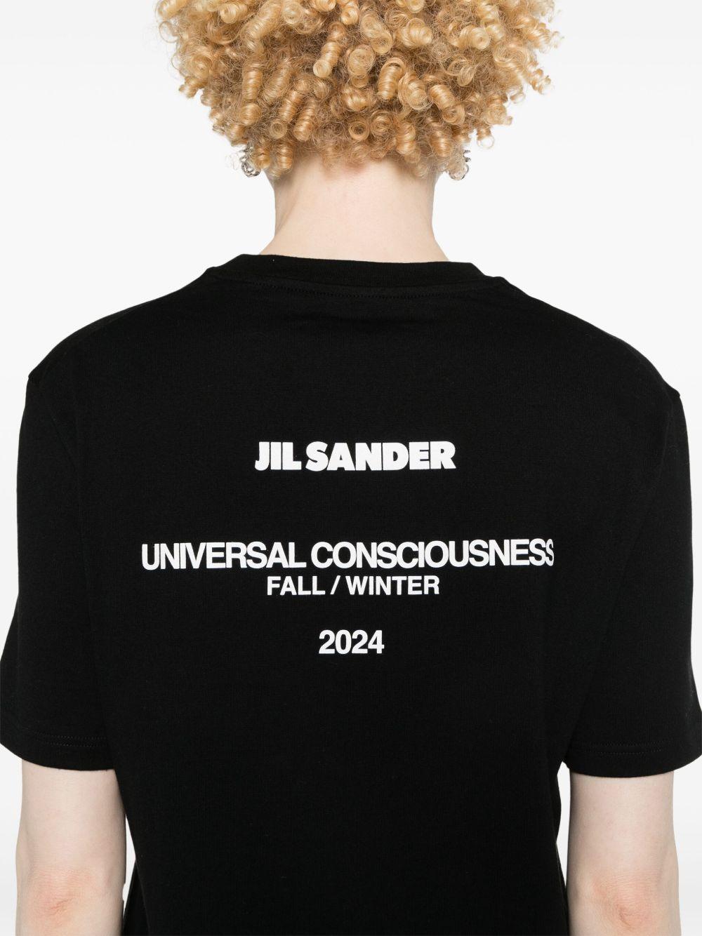 T-shirt con logo a maniche corte in nero Jil sander - donna 