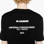 T-shirt con logo a maniche corte in nero Jil sander - donna 