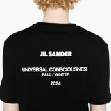 T-shirt con logo a maniche corte in nero Jil sander - donna 
