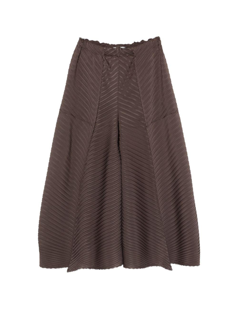 Pantaloni plissé in marrone ISSEY MIYAKE - donna 