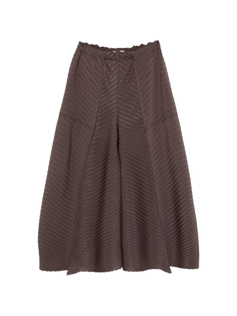 Pantaloni plissé in marrone ISSEY MIYAKE - donna 