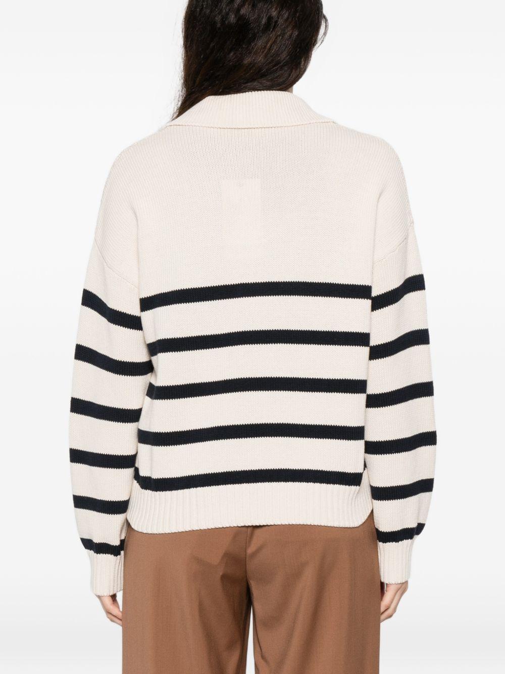 Maglione a righe a maniche lunghe in beige Maxmara weekend - donna 