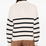 Maglione a righe a maniche lunghe in beige Maxmara weekend - donna 