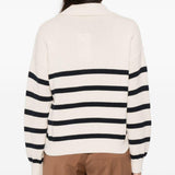 Maglione a righe a maniche lunghe in beige Maxmara weekend - donna 