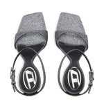 Sandali con zeppa D-Amber in argento Diesel - donna 