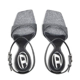 Sandali con zeppa D-Amber in argento Diesel - donna 