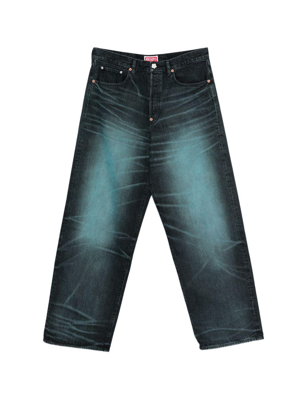 Jeans lavati in blu Kenzo - uomo 