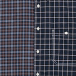 Camicia a quadretti con pannelli in blu Comme des garcons homme - uomo 