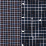 Camicia a quadretti con pannelli in blu Comme des garcons homme - uomo 