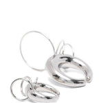 Ear cuff con piercing set da due  in argento Panconesi - unisex 