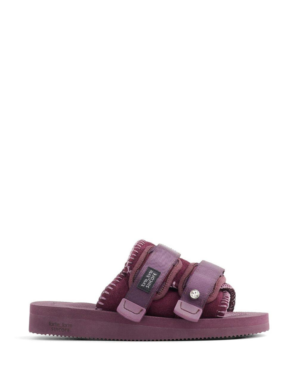 Ciabatte con cinturini in viola Suicoke x forte forte - donna 