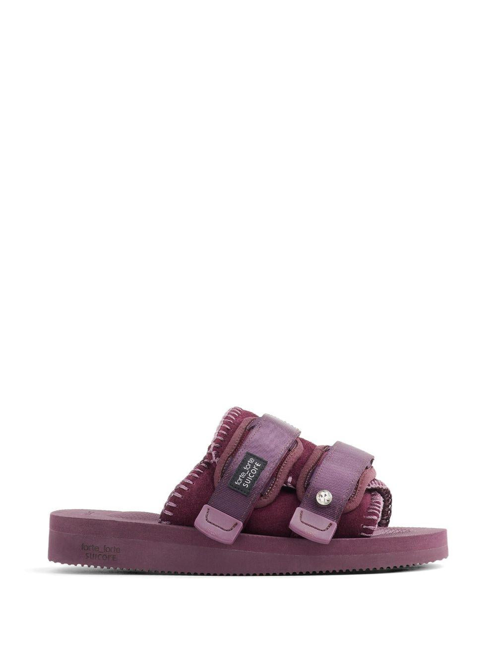 Ciabatte con cinturini in viola Suicoke x forte forte - donna 