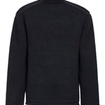 Maglione in maglia con zip sulla spalla in nero OAMC PEACEMAKER - uomo 