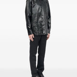 Camicia con finitura lucida in nero Mm6 maison margiela - uomo 