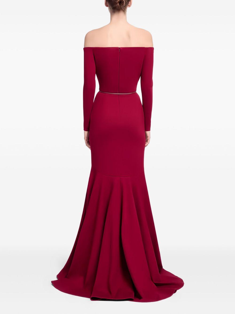 Abito lungo con spalle scoperte in rosso Elie Saab - donna 