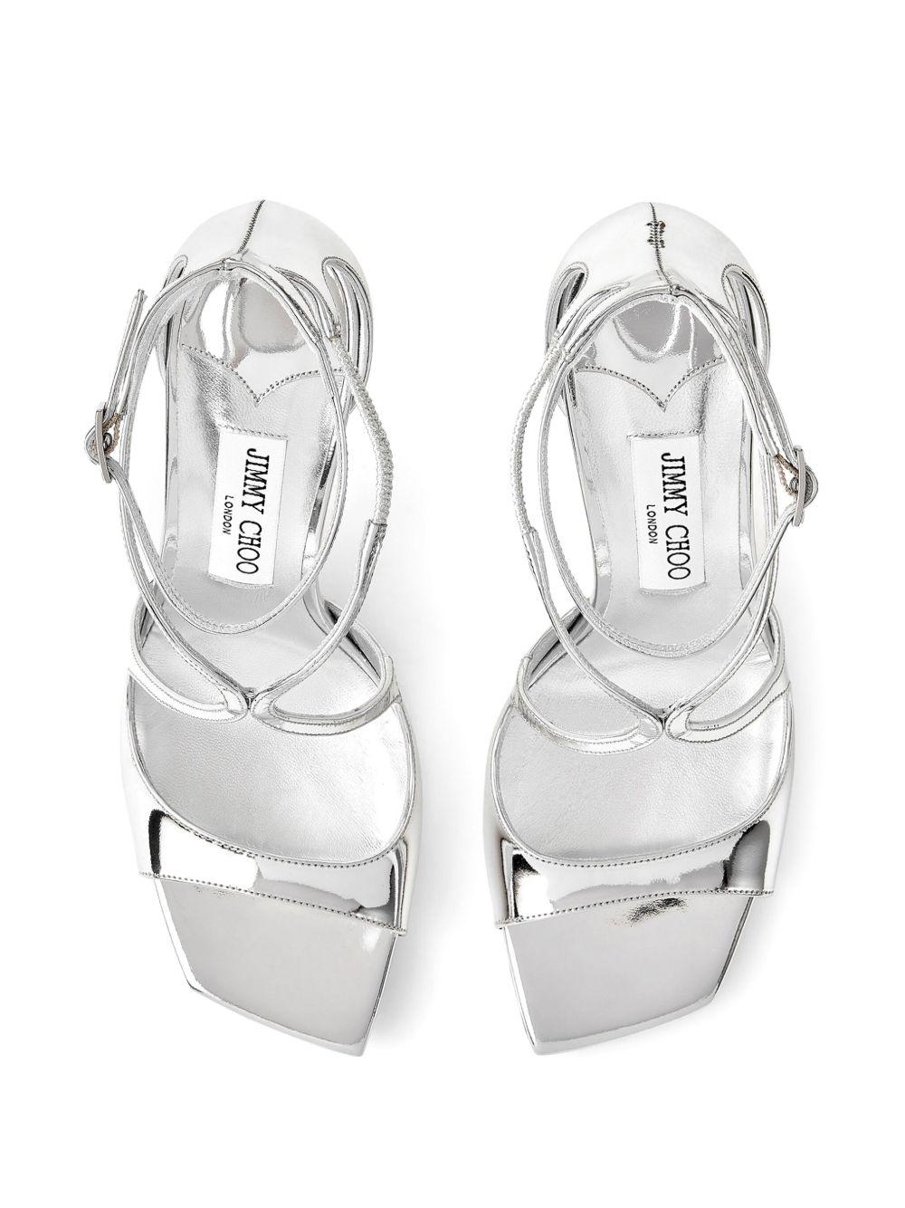 Sandali metallizzati Azia in argento Jimmy choo - donna 