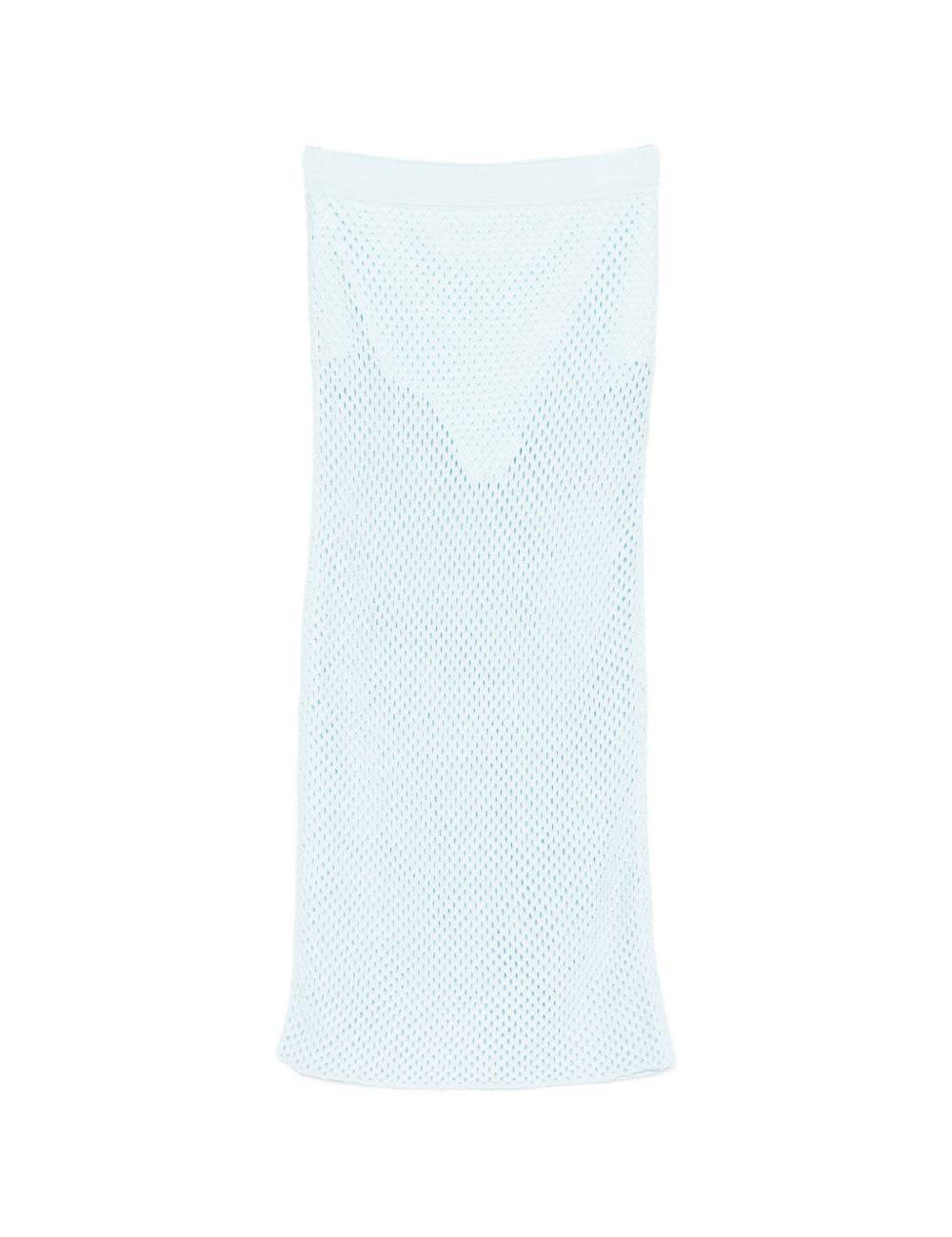 Gonna midi con doppio orlo arricciato in azzurro Simkhai - donna 