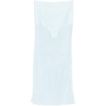 Gonna midi con doppio orlo arricciato in azzurro Simkhai - donna 