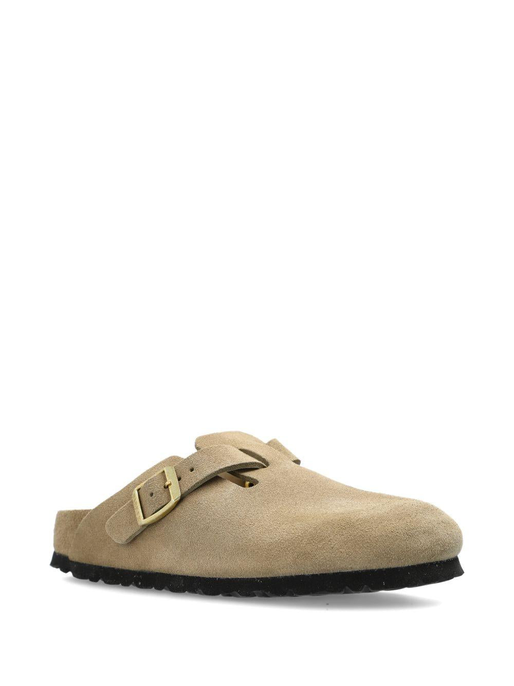 Mules Boston con fibbia e cinturino in beige Birkenstock - unisex 