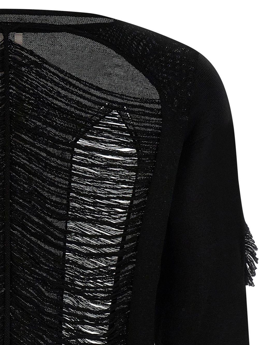 Maglione con effetto vissuto in nero Rick owens - uomo 