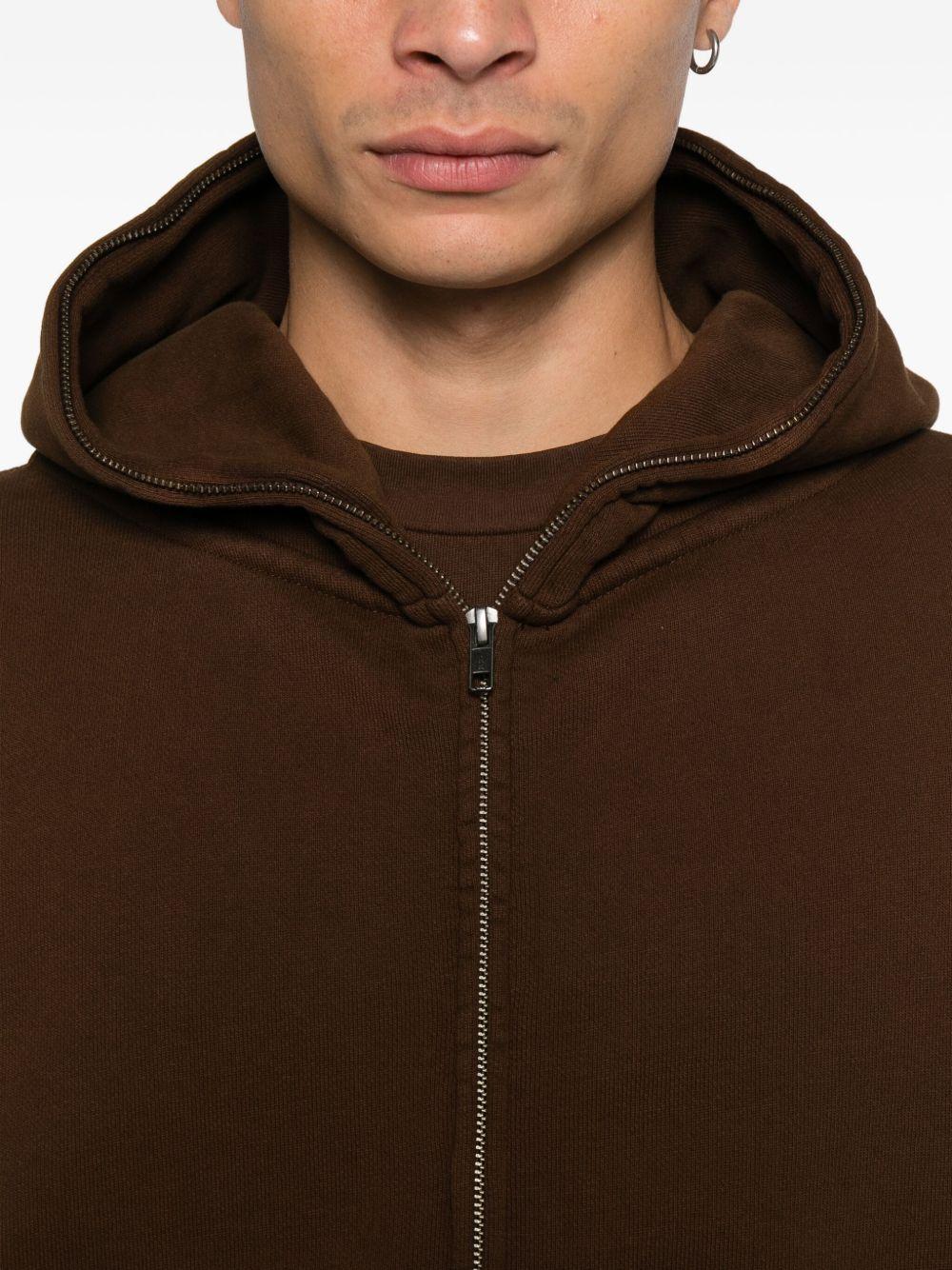 Felpa con zip in marrone Entire studios - unisex 