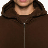 Felpa con zip in marrone Entire studios - unisex 