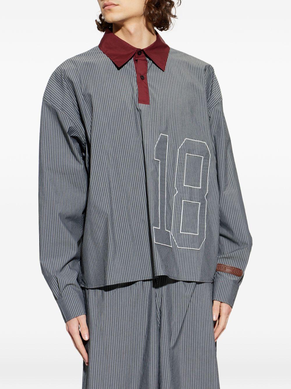 Polo con stampa in grigio e bianco Pdf - uomo 