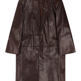 Cappotto monopetto in pelle in marrone Entire Studios - unisex 