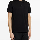 Polo con applicazione logo in nero Moncler - uomo 