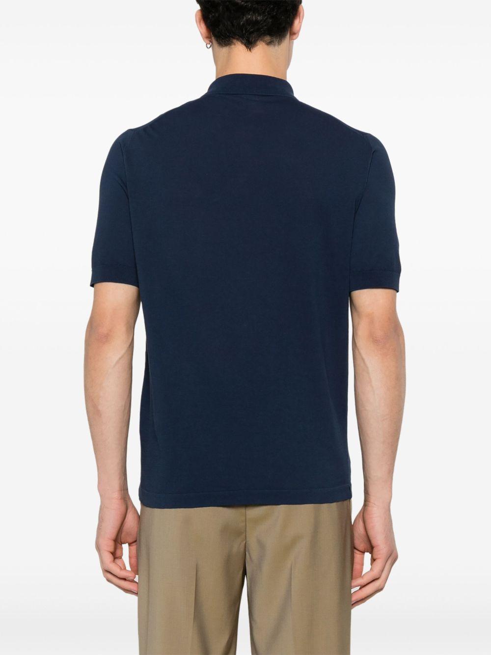Blue cotton polo shirt Eleventy - uomo 