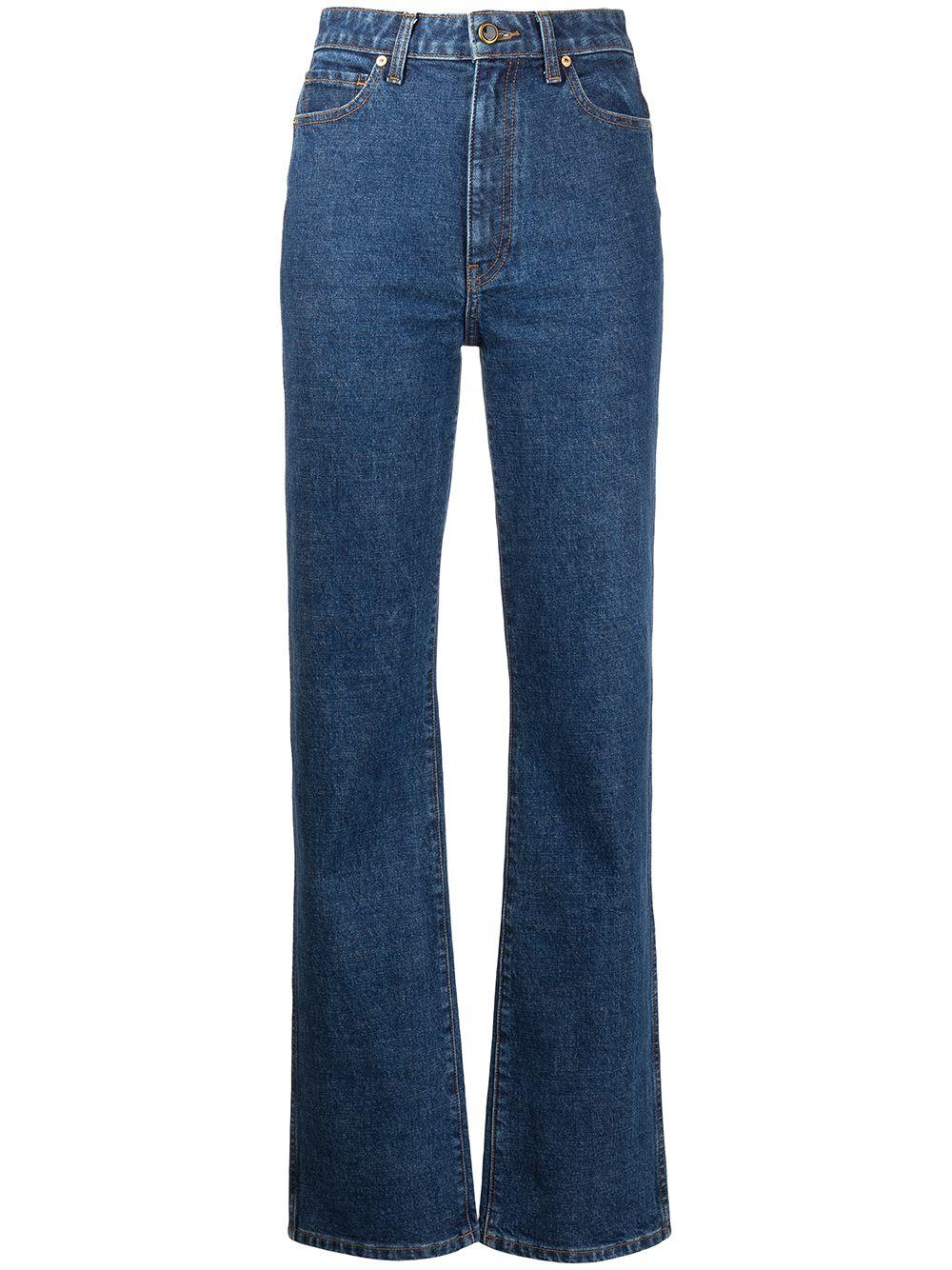 Jeans Danielle a vita alta in blu Khaite - donna 