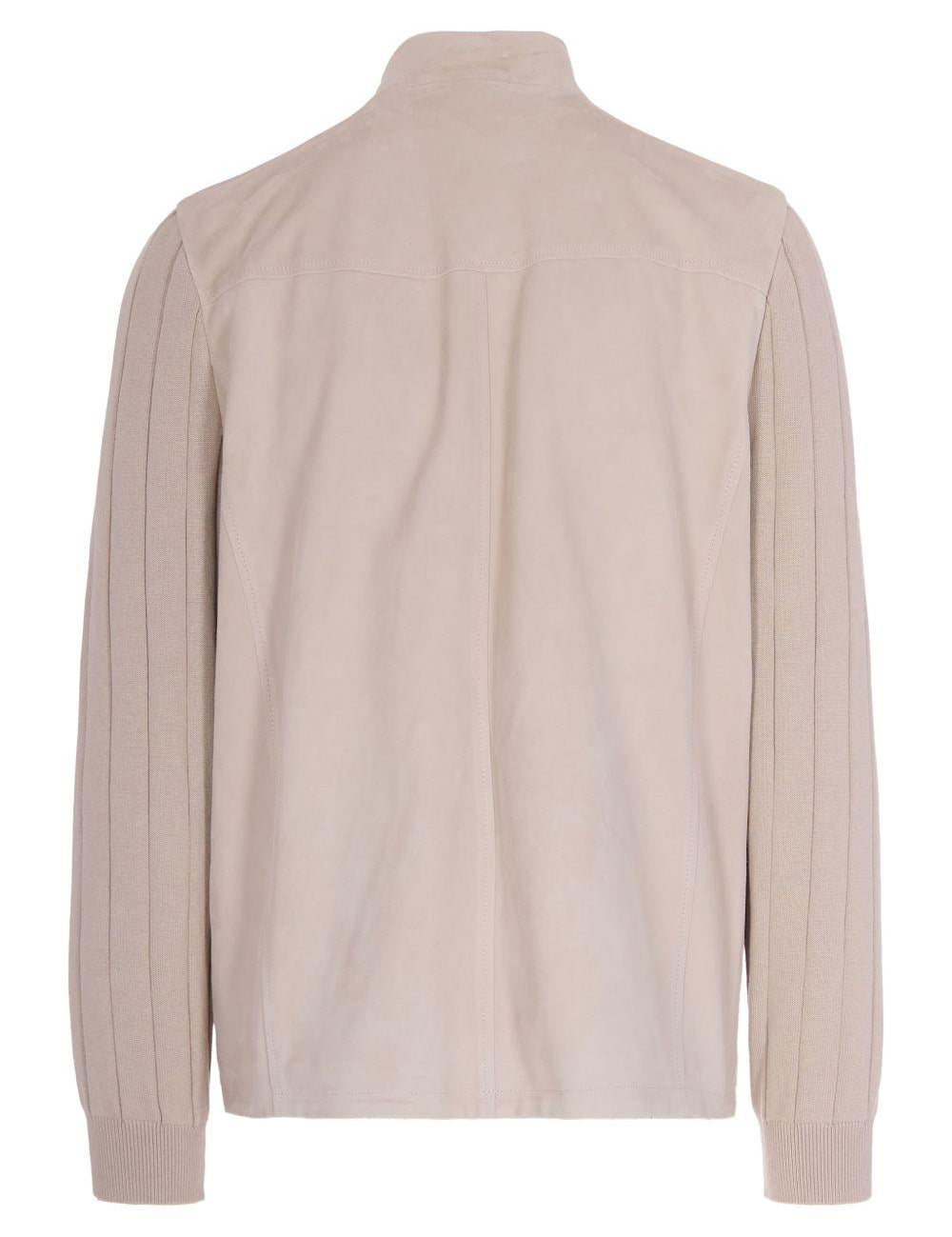 Giacca con inserti a coste in beige Eleventy - uomo 