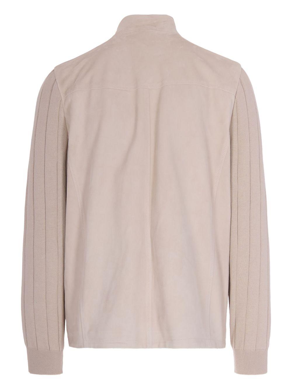 Giacca con inserti a coste in beige Eleventy - uomo 