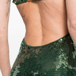 Abito di paillettes in verde Oséree - donna 