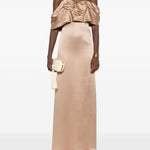 Abito con drappeggio in beige Giuseppe Di Morabito - donna 