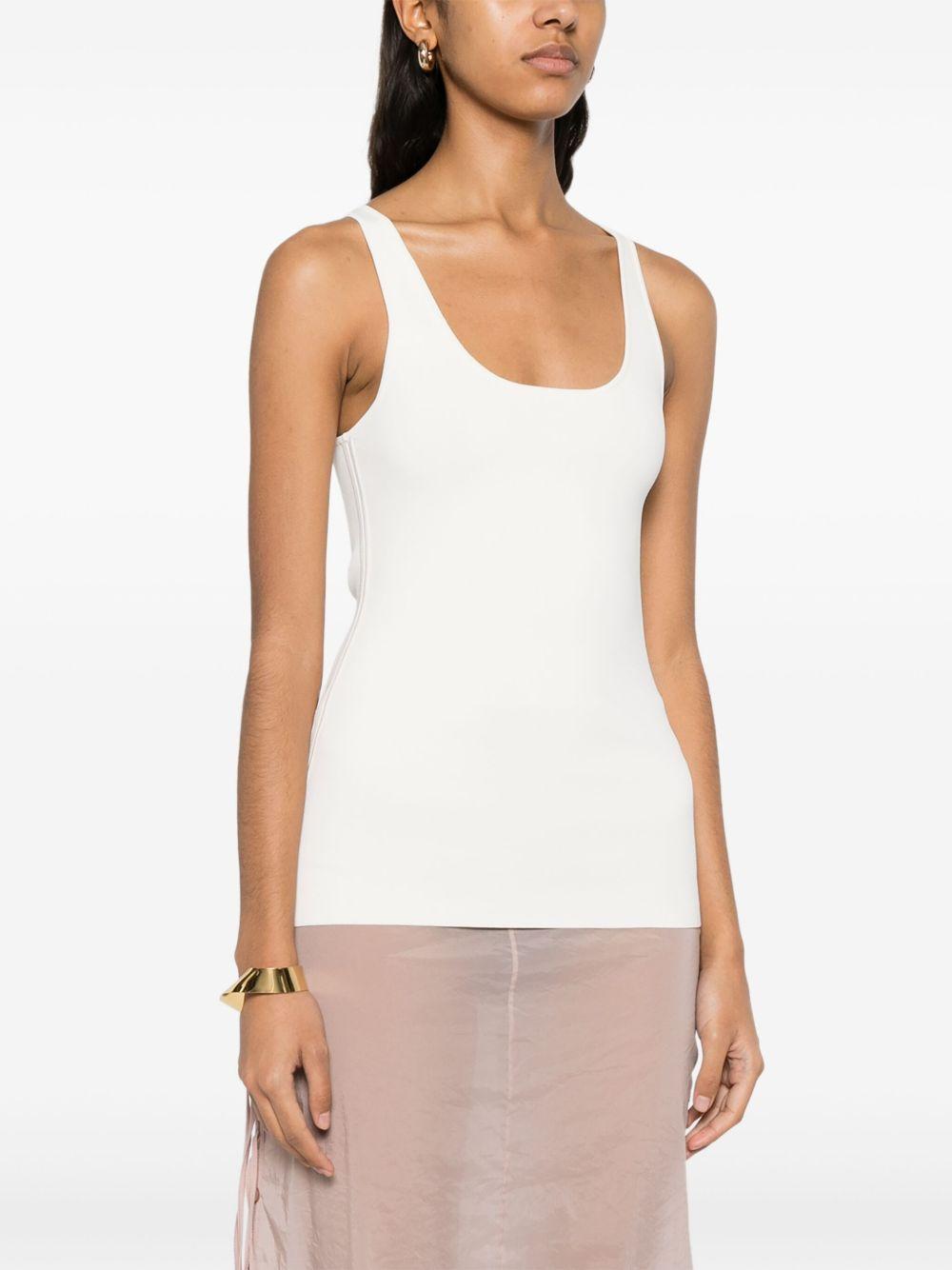 Canotta lavorata a maglia in bianco Toteme - donna 