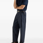 Pantaloni con pieghe in blu Brunello cucinelli - uomo 